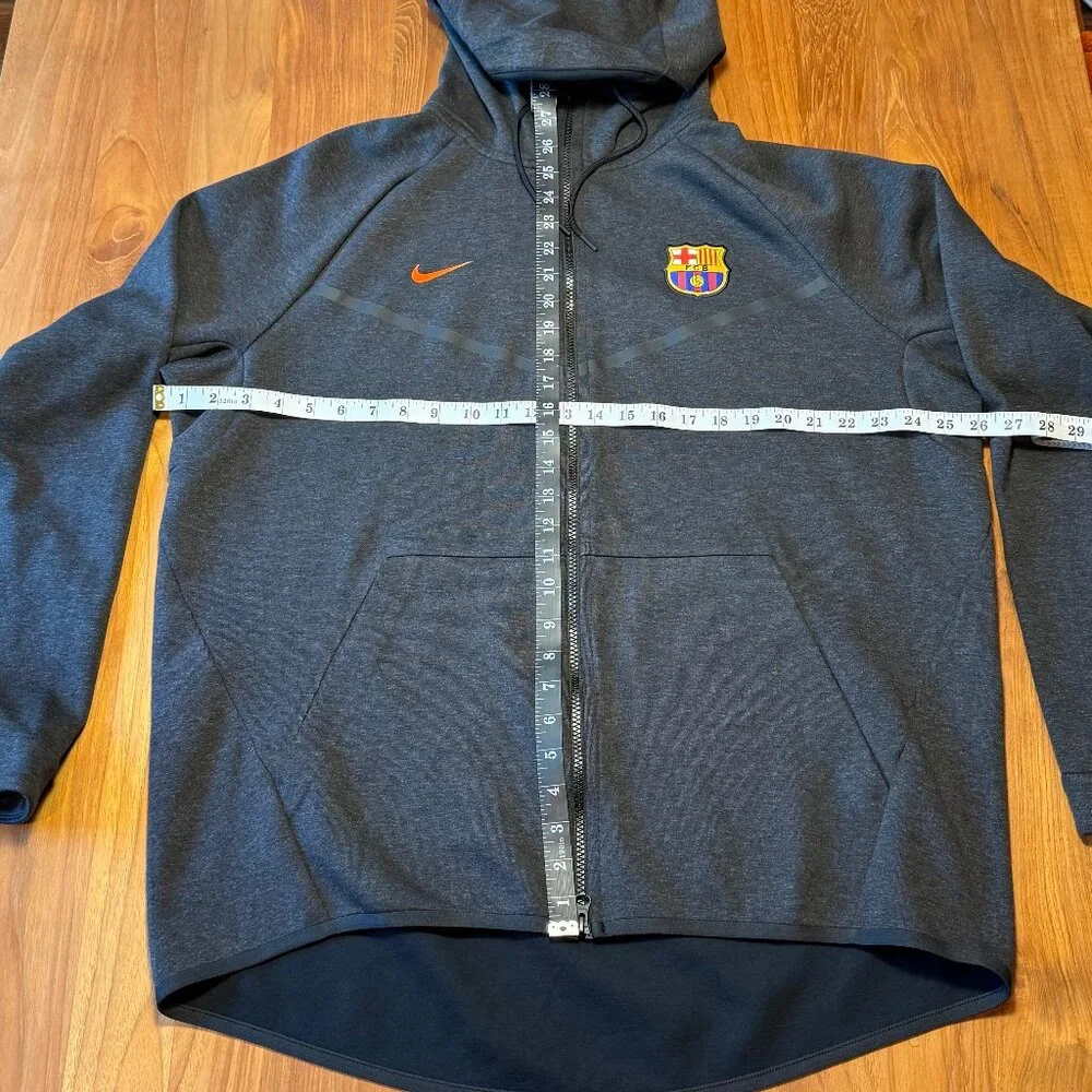 Nike FC Barcelona NSW Tech Fleece‎ Windrunner Jacket, Dark Gray, XXL